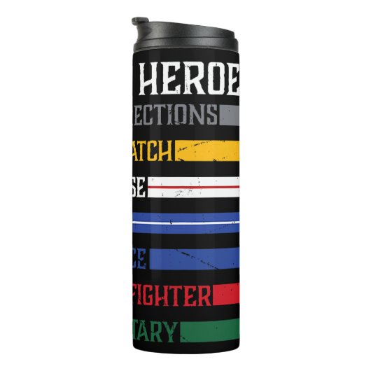 Thin Line America's Heroes Design Thermosbeker (Geroteerd rechts)