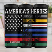 Thin Line America's Heroes Design Thermosbeker