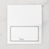 Thin Line Border Black White Plaatskaartje (Buitenkant ongevouwen)