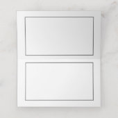 Thin Line Border Black White Plaatskaartje (Binnenkant ongevouwen)