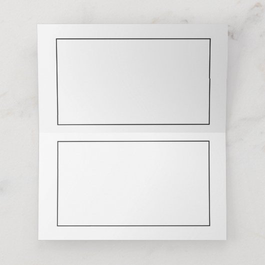 Thin Line Border Black White Plaatskaartje (Binnenkant ongevouwen)