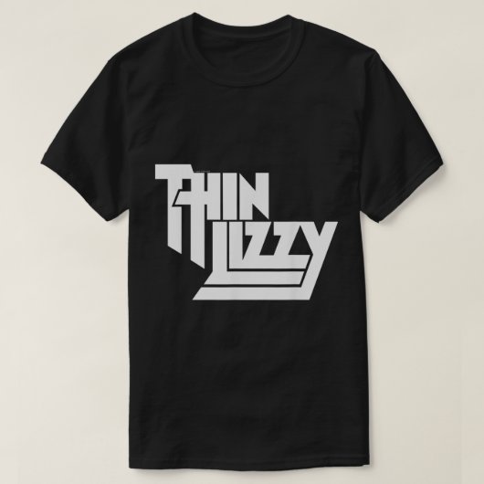 Thin Lizzy White Gestapelde Logo T-shirt (Design voorkant)