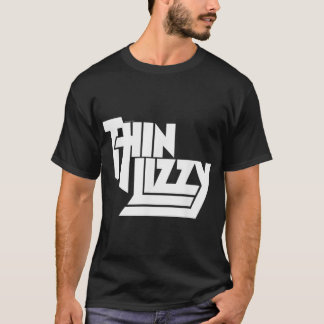 Thin Lizzy White Gestapelde Logo T-shirt