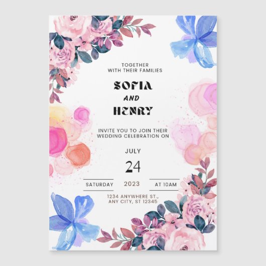 Thin Magnetic Card Magnetische Uitnodiging (Voorkant)