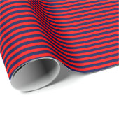 Thin marinesBlue en Red Stripes Wrapping Paper Cadeaupapier (Rol Hoek)