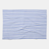 Thin Navy Blue en White Stripes Kitchen Towel Theedoek (Horizontaal)