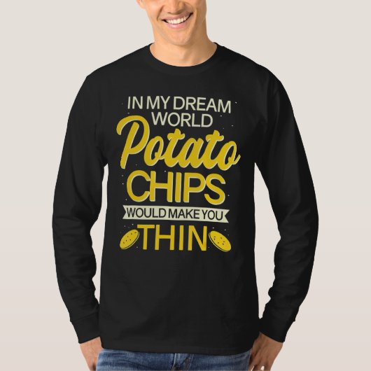 Thin Potato Chips Snack Lovers T-shirt (Voorkant)
