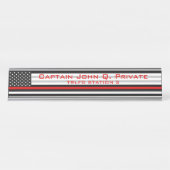 Thin Red Line American Flag Bureau Naambordje (Voorkant)