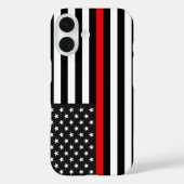 Thin Red Line American Flag Case-Mate iPhone Case (Achterkant)
