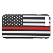 Thin Red Line American Flag Case-Mate iPhone Case (Achterkant (Horizontaal))