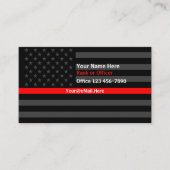 Thin Red Line American Flag Contact Visitekaartje (Voorkant)