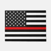 Thin Red Line American Flag Deurmat (Voorkant)