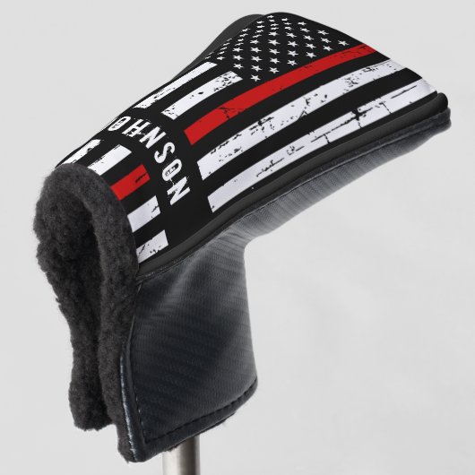 Thin Red Line American Flag Firefighter Golfheadcover (3/4 voorkant)