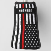 Thin Red Line American Flag Firefighter Golfheadcover (Draai 90)