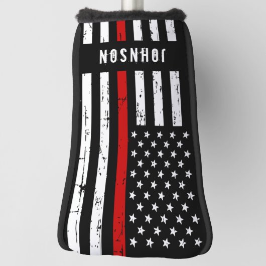 Thin Red Line American Flag Firefighter Golfheadcover (Draai 90)