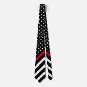 Thin Red Line American Flag Firefighter Stropdas (Voorkant)