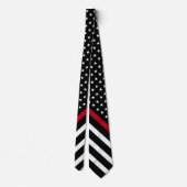Thin Red Line American Flag Firefighter Stropdas (Achterkant)