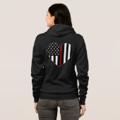 Thin Red Line American Flag Hoodie (Achterkant volledig)