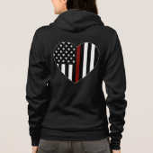 Thin Red Line American Flag Hoodie (Achterkant)