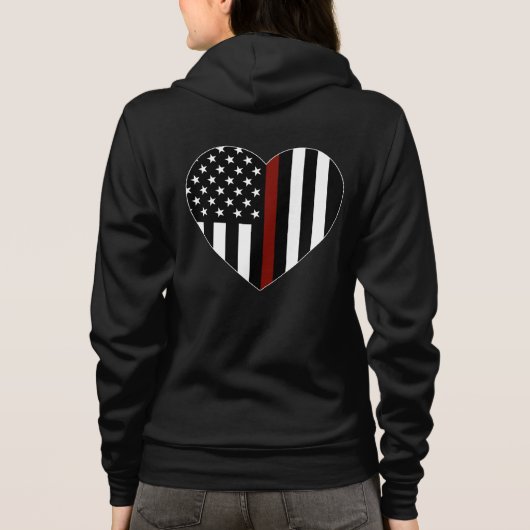Thin Red Line American Flag Hoodie (Achterkant)