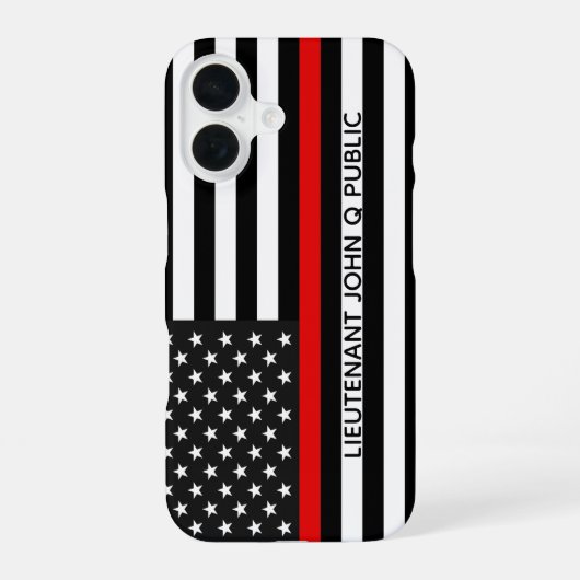 Thin Red Line American Flag iPhone 16 Hoesje (Achterkant)