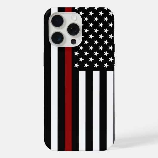 Thin Red Line American Flag iPhone Hoesje (Achterkant)