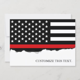 Thin Red Line American Flag Kaart