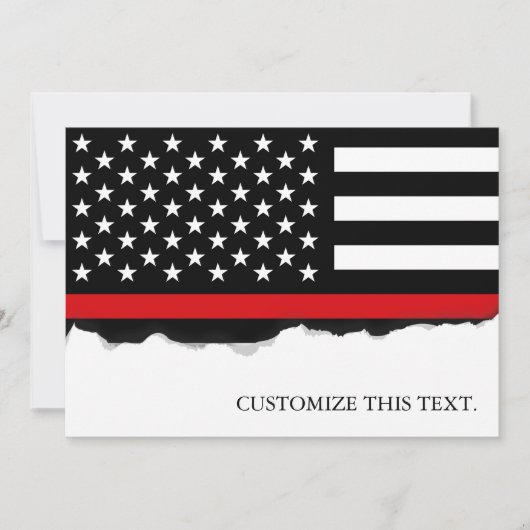 Thin Red Line American Flag Kaart (Voorkant)