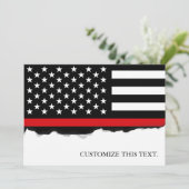 Thin Red Line American Flag Kaart (Staand voorkant)