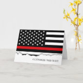 Thin Red Line American Flag Kaart (Gele Bloem)