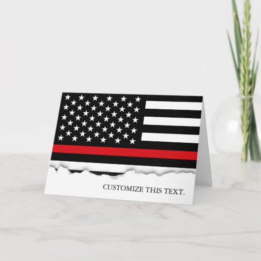 Thin Red Line American Flag Kaart (Voorkant)
