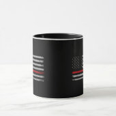 Thin Red Line American Flag mug_ firefighter Gift Mok (Midden)