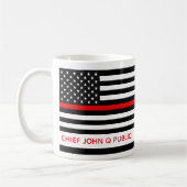 Thin Red Line American Flag Name Sjabloon Koffiemok (Links)