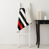 Thin Red Line American Flag Sherpa Deken (In situ)