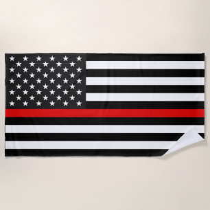 Thin Red Line American Flag Strandlaken
