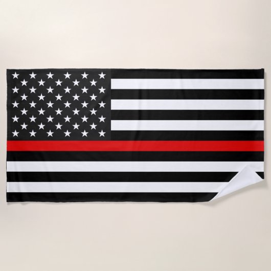 Thin Red Line American Flag Strandlaken (Voorkant)