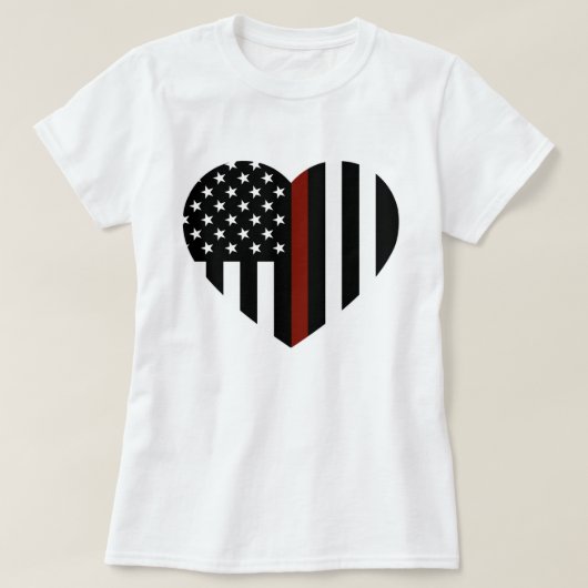 Thin Red Line American Flag T-shirt (Design voorkant)