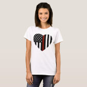 Thin Red Line American Flag T-shirt (Voorkant volledig)