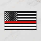 Thin Red Line American Flag Visitekaartje (Achterkant)