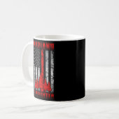 Thin Red Line American Flag Wildland Firefighter Koffiemok (Voorkant links)