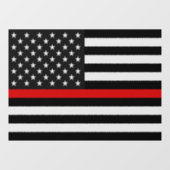 Thin Red Line American Flag Window Cling Raamsticker (Vel)