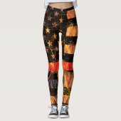 Thin Red Line and Flames Leggings (Voorkant)