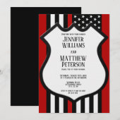 Thin Red Line Badge Kaart (Voorkant / Achterkant)