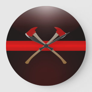 Thin Red Line Crossed Fire Axes Grote Klok