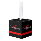 Thin Red Line Custome Monogram kerstversiering Decoratie (Voorkant hoekig)
