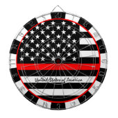 Thin Red Line en American Flag Firefighters/VS Dartbord (Voorkant)
