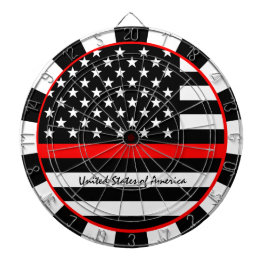 Thin Red Line en American Flag Firefighters/VS Dartbord