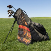 Thin Red Line en Flames Golfhanddoek (Groen)