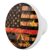 Thin Red Line en Flames Keramische Knop (Rechts)