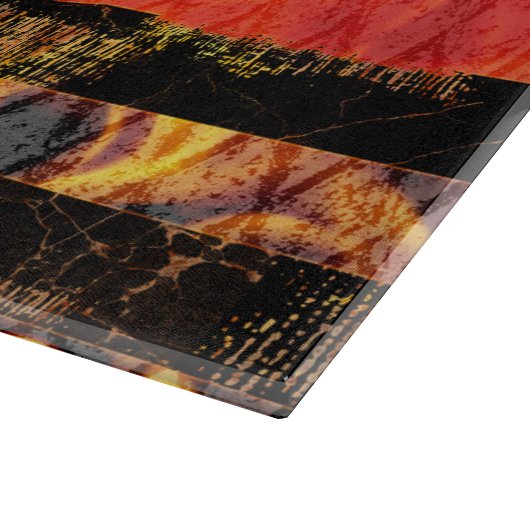 Thin Red Line en Flames Snijplank (Hoek)